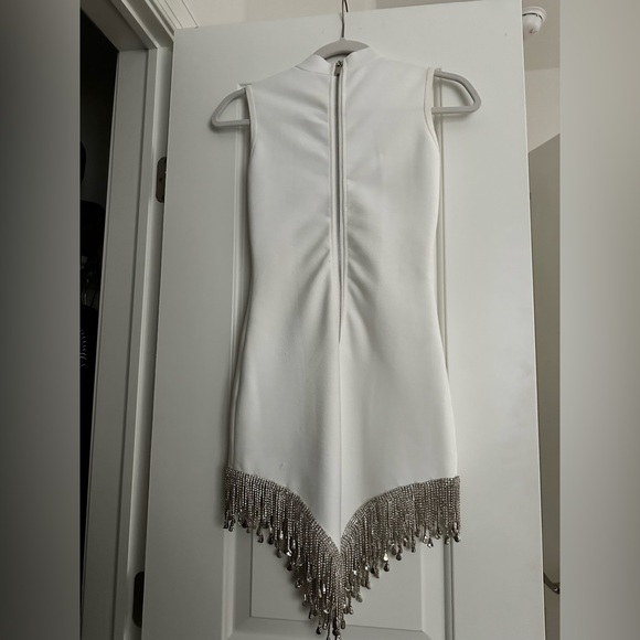 White High Neck Dress with Jewels - Picture 7 of 9
